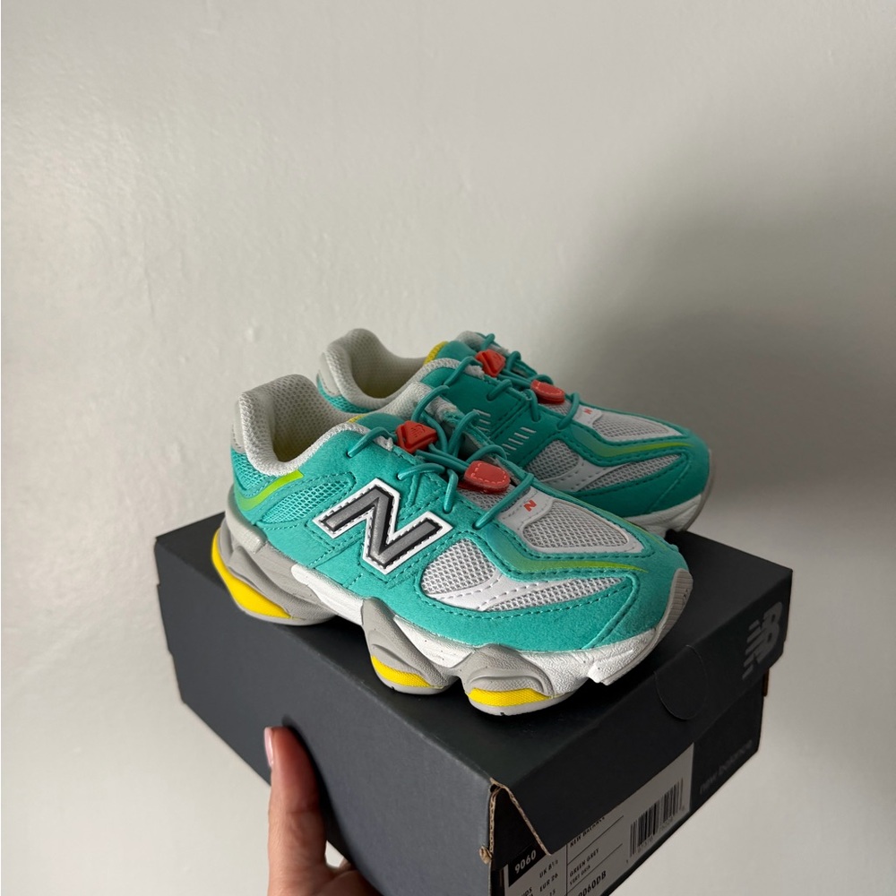 New Balance Kids' Aqua and Yellow Sneakers